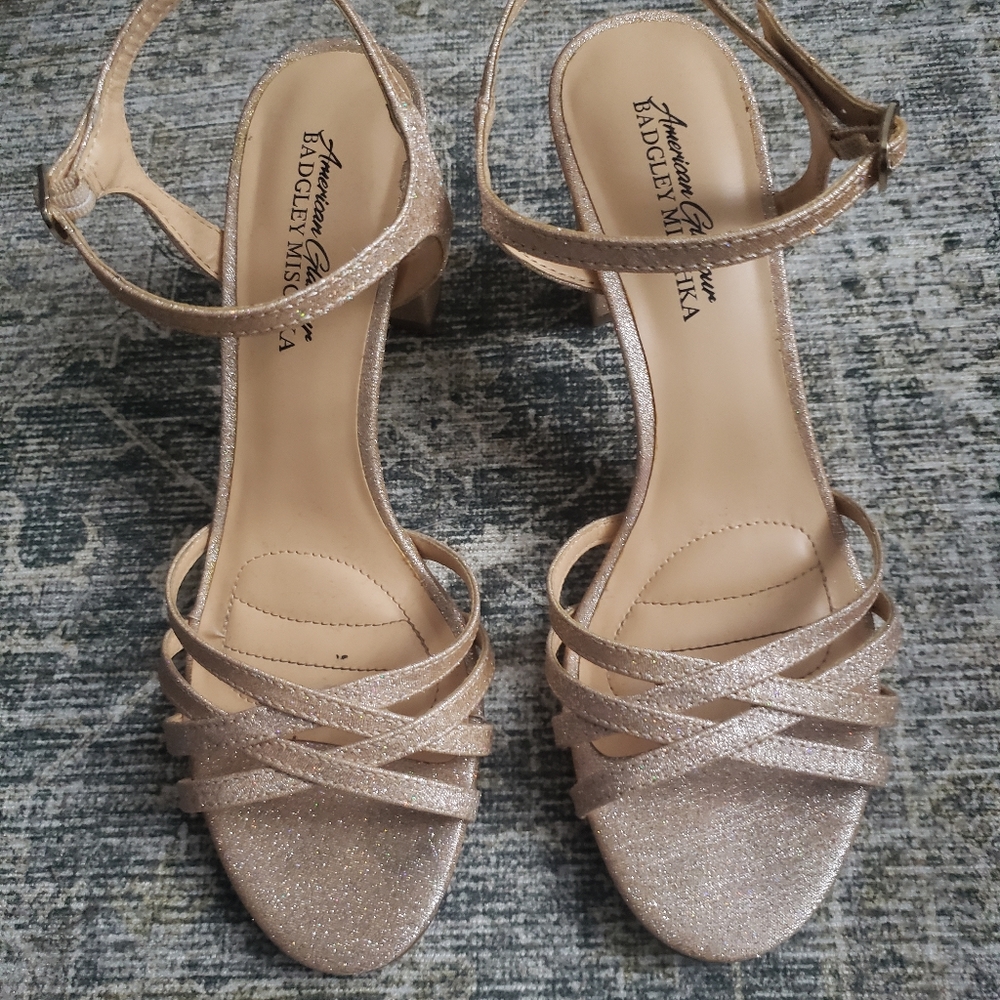 Shimmer nude heels